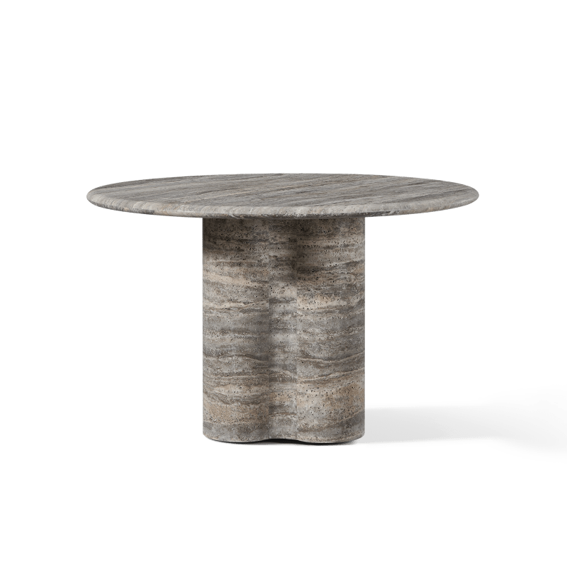 Porto Travertine Round Dining Table 48"