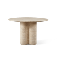 Porto Travertine Round Dining Table 48"