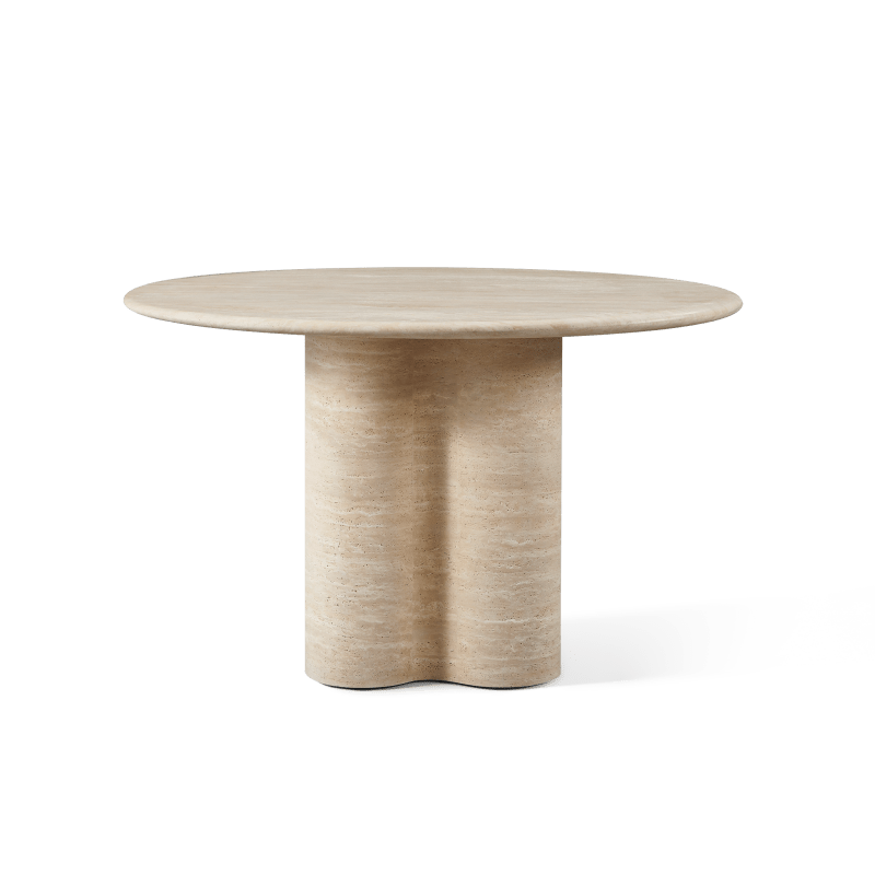Porto Travertine Round Dining Table 48"