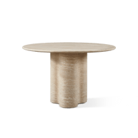 Porto Travertine Round Dining Table 48"
