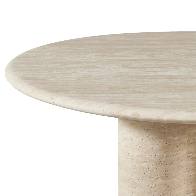 Porto Travertine Round Dining Table 48"