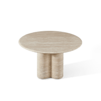 Porto Travertine Round Dining Table 48"