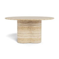 Porto Travertine Round Dining Table 60"