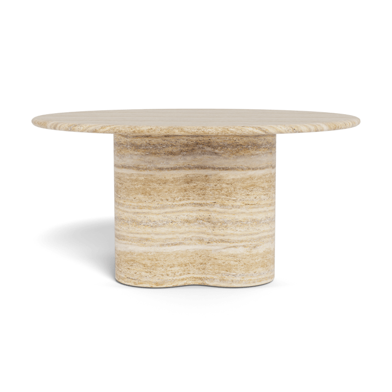 Porto Travertine Round Dining Table 60"