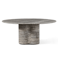 Porto Travertine Round Dining Table 72"