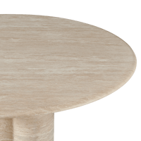 Porto Travertine Round Dining Table 72"