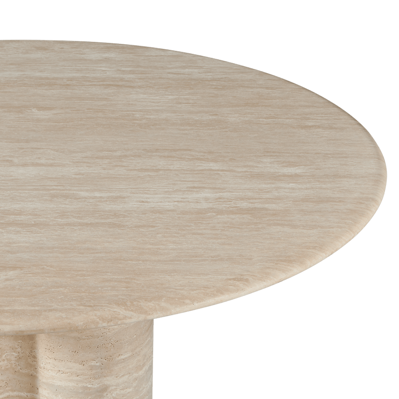 Porto Travertine Round Dining Table 72"