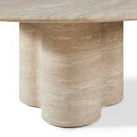 Porto Travertine Round Dining Table 72"
