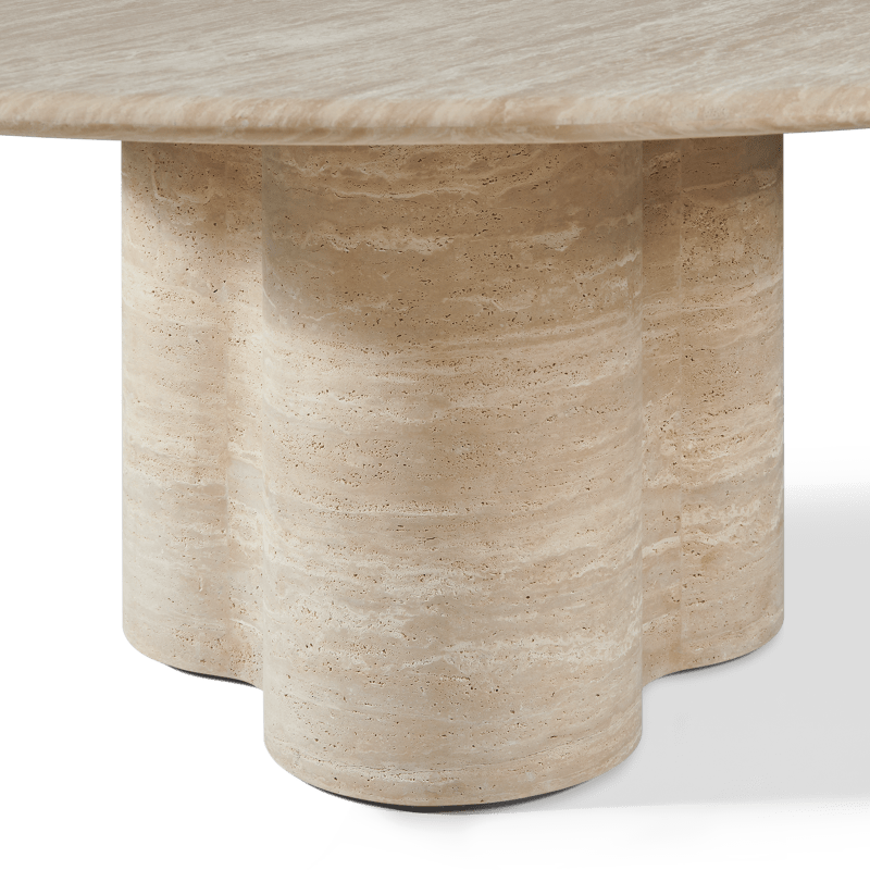 Porto Travertine Round Dining Table 72"