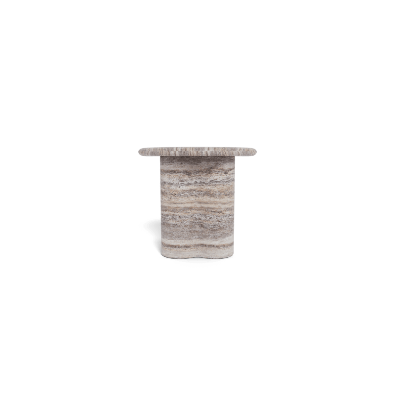 Porto Travertine Round Side Table