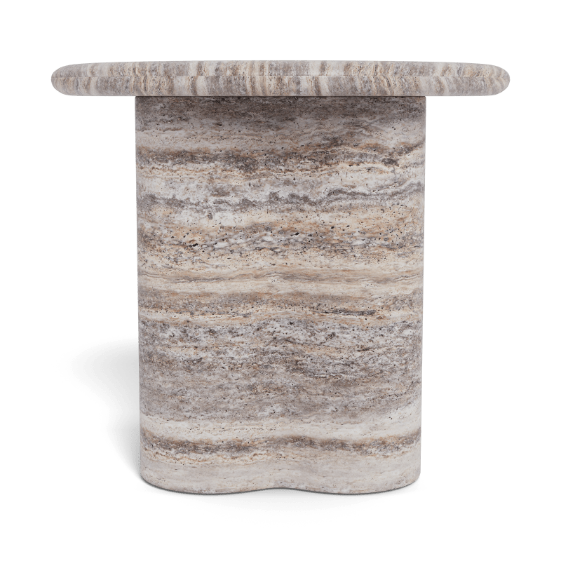 Porto Travertine Round Side Table