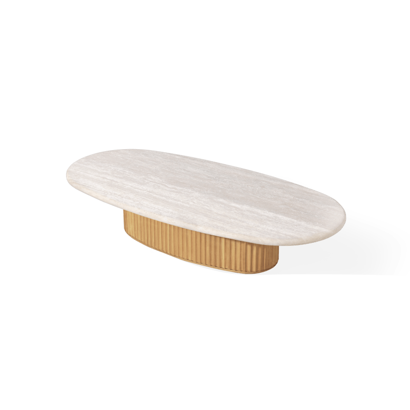 Rhodes Teak Oval Coffee Table 67"