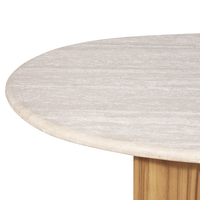 Rhodes Teak Oval Open Dining Table 108"