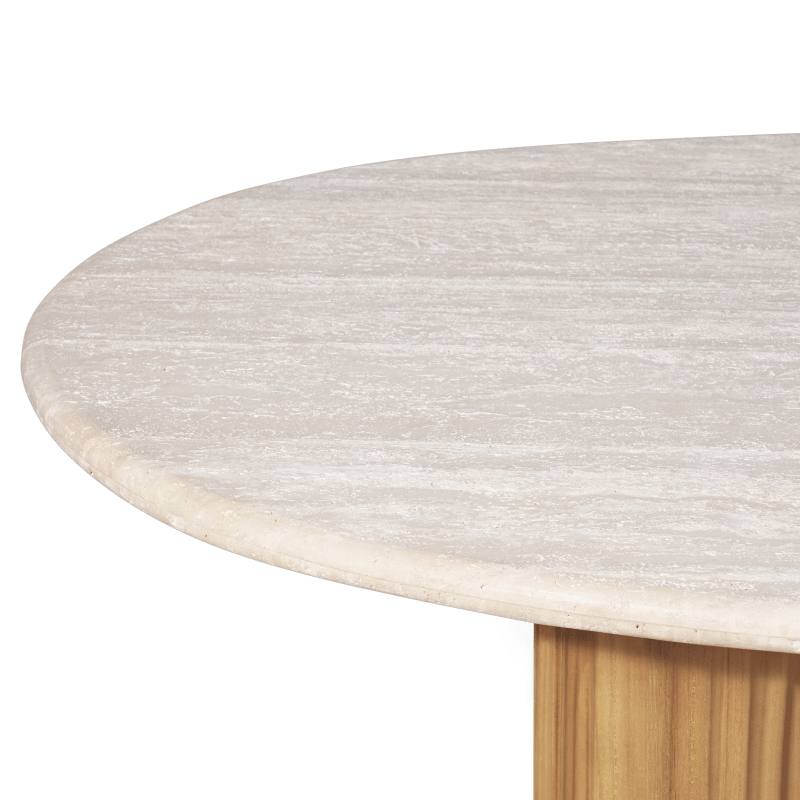 Rhodes Teak Oval Open Dining Table 108"