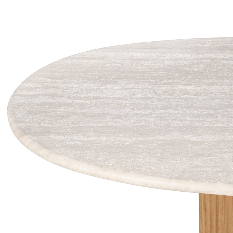 Rhodes Teak Oval Pedestal Dining Table 108"