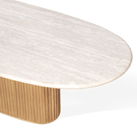 Rhodes Teak Oval Pedestal Dining Table 108"