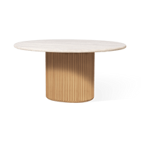 Rhodes Teak Round Dining Table 60"