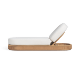 Rhodes Teak Sun Lounge | Teak Natural, Vela Pearl,