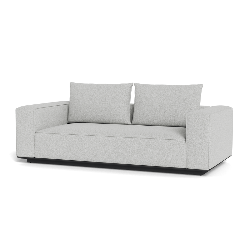 Santorini Outdoor 2 Seat Sofa | Aluminum Asteroid, Copacabana Sand,