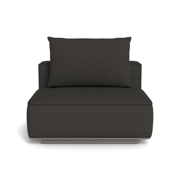 Santorini Outdoor Armless Single | Aluminum Taupe, Monterey Charcoal,