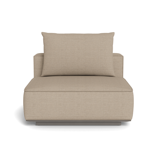 Santorini Outdoor Armless Single | Aluminum Taupe, Monterey Sand,