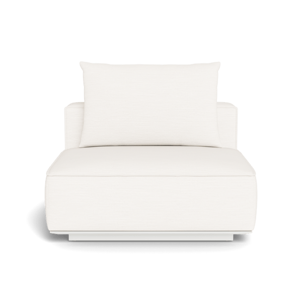 Santorini Outdoor Armless Single | Aluminum White, Panama Blanco,