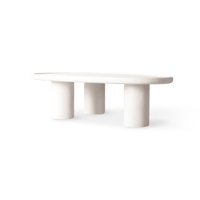 Scala Almond Coffee Table | Composite Concrete Salt, ,