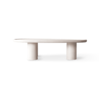 Scala Almond Coffee Table | Composite Concrete Salt, ,