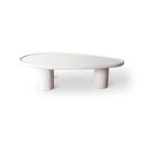 Scala Almond Coffee Table | Composite Concrete Salt, ,