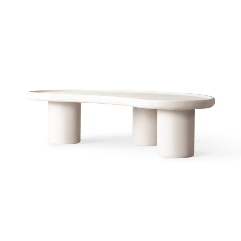 Scala Organic Coffee Table | Composite Concrete Salt, ,