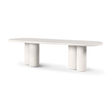 Scala Rectangle Dining Table 108" | Composite Concrete Salt, ,