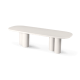 Scala Rectangle Dining Table 108" | Composite Concrete Salt, ,