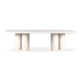 Scala Rectangle Dining Table 108" | Composite Concrete Salt, ,