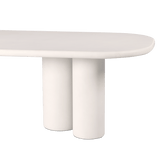 Scala Rectangle Dining Table 108" | Composite Concrete Salt, ,