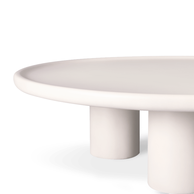 Scala Round Coffee Table 48" | Composite Concrete Salt, ,