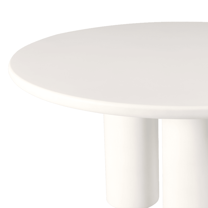 Scala Round Dining Table 60" | Composite Concrete Salt, ,