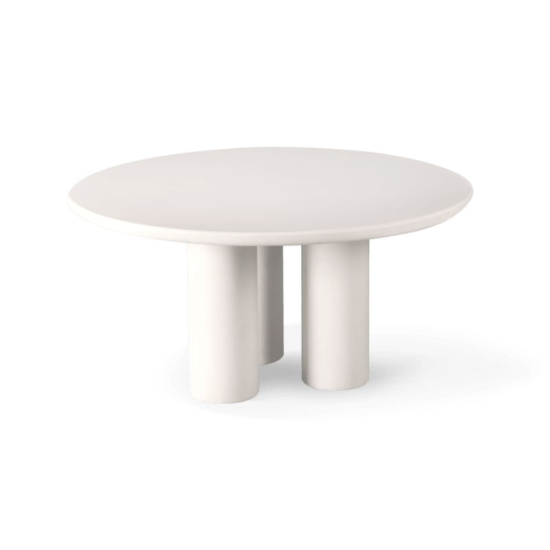 Scala Round Dining Table 60" | Composite Concrete Salt, ,