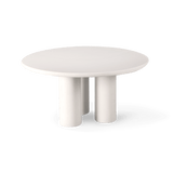 Scala Round Dining Table 60" | Composite Concrete Salt, ,