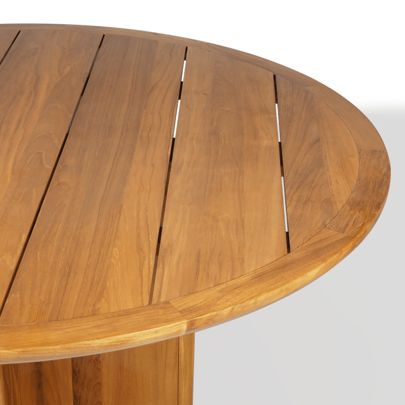 Sydney Slatted Round Dining Table 60"