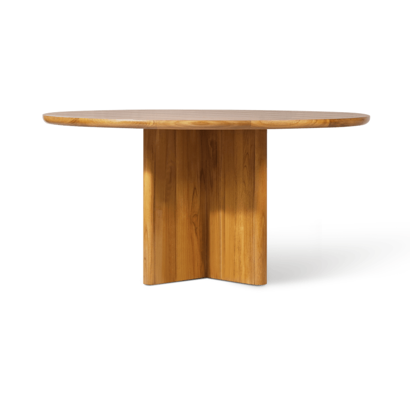 Sydney Slatted Round Dining Table 60"
