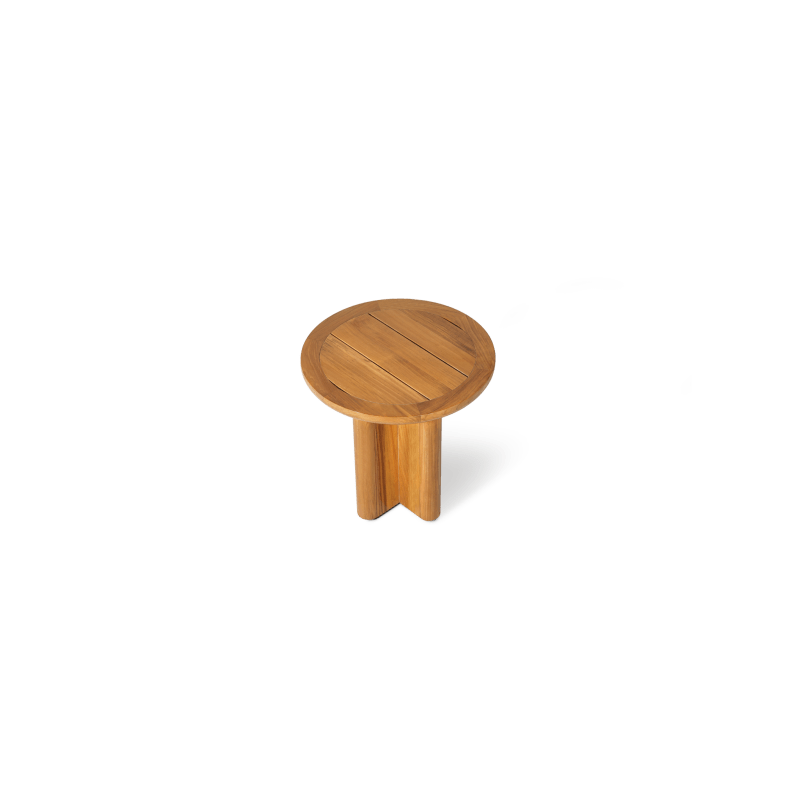 Sydney Slatted Round Side Table