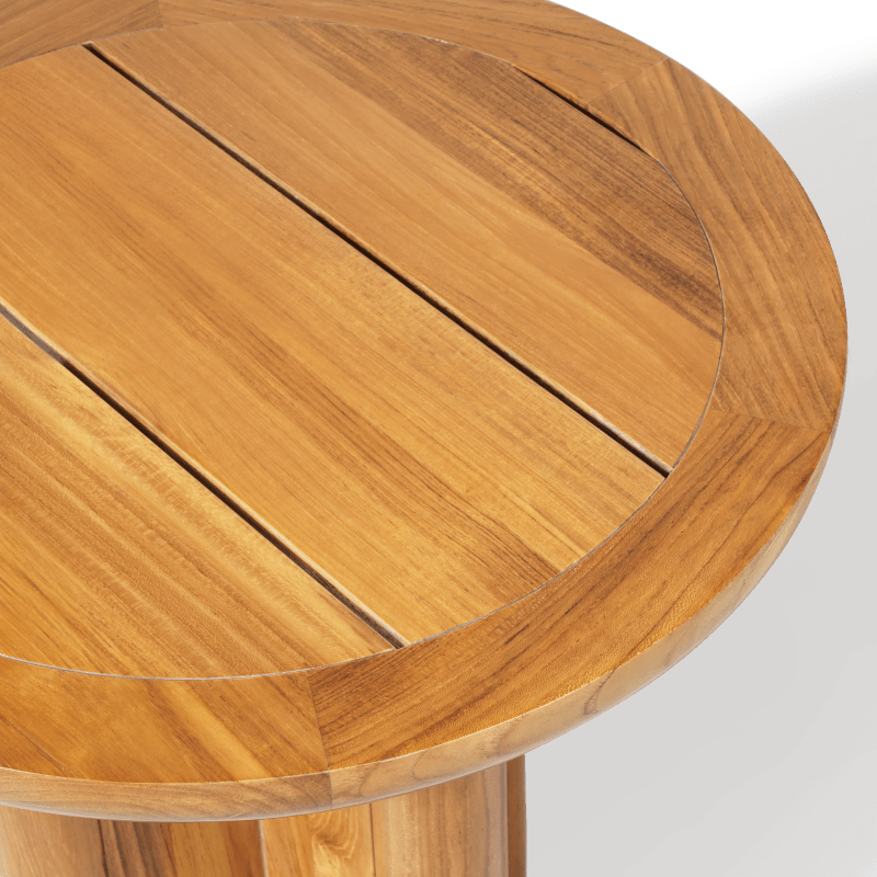 Sydney Slatted Round Side Table