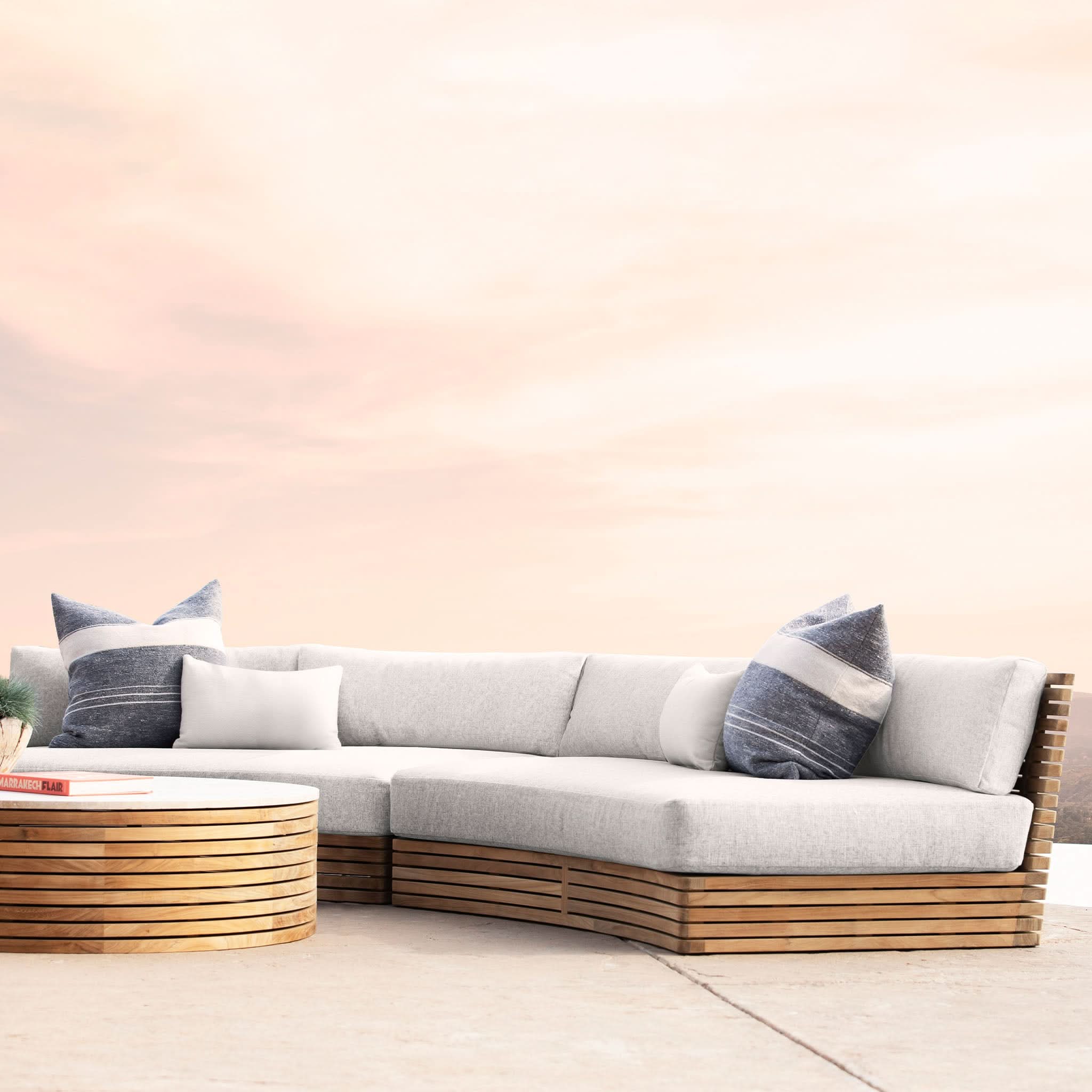 Tahiti Curved 2 Seat Sofa
