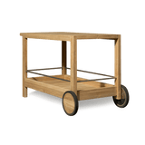 Tavola Teak Slatted Bar Cart | Teak Natural, ,