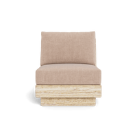 Tulum Travertine Armless Lounge Chair