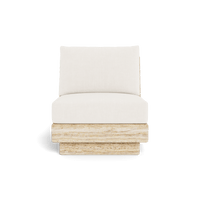 Tulum Travertine Armless Lounge Chair