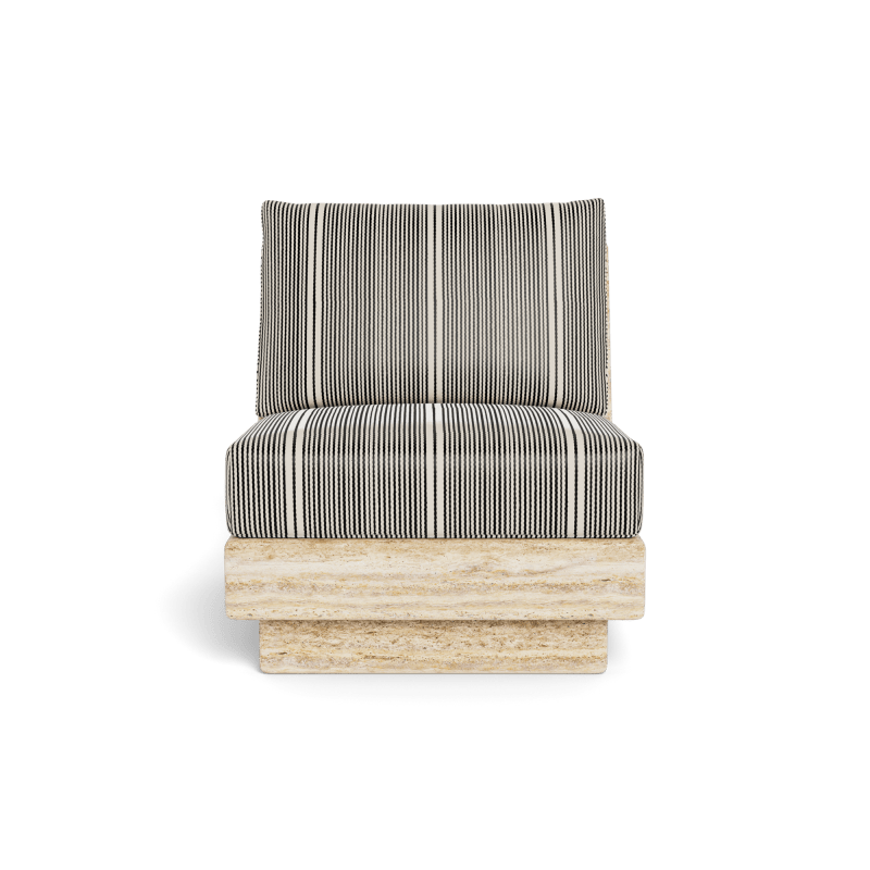 Tulum Travertine Armless Lounge Chair