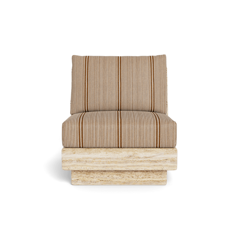 Tulum Travertine Armless Lounge Chair