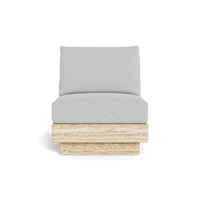Tulum Travertine Armless Lounge Chair