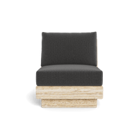 Tulum Travertine Armless Lounge Chair